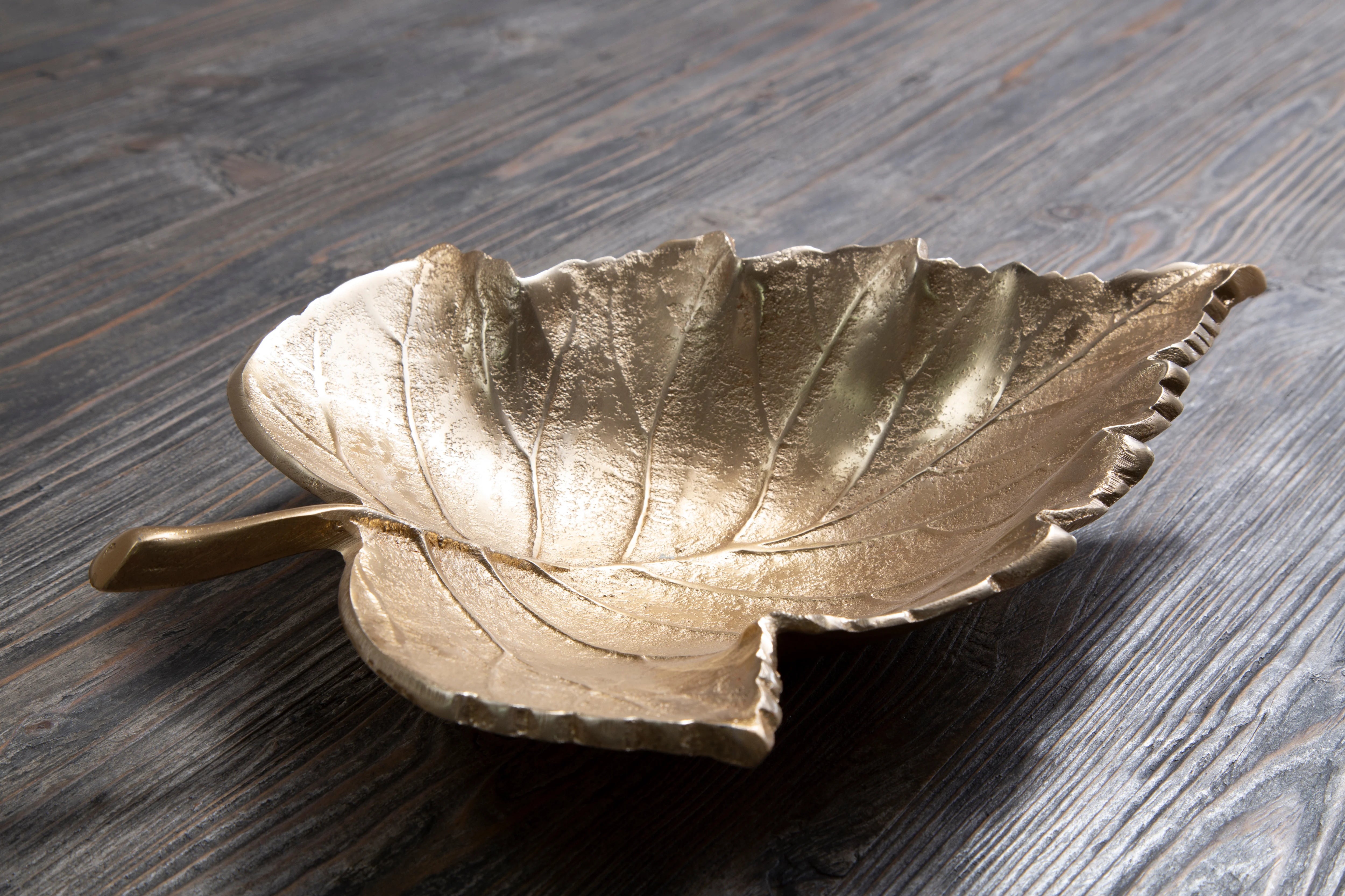 Addison Art Deco Gold Finish Leaf Dish